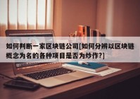 如何判断一家区块链公司[如何分辨以区块链概念为名的各种项目是否为炒作?]